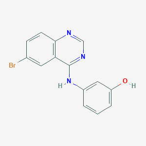 molecular formula C14H10BrN3O B7744045 3-[(6-Bromoquinazolin-4-yl)amino]phenol 