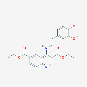 Diethyl 4-{[2-(3,4-dimethoxyphenyl)ethyl]amino}quinoline-3,6-dicarboxylate