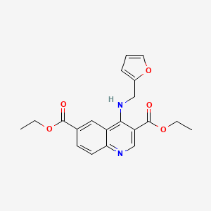 4-[(Furan-2-ylmethyl)-amino]-quinoline-3,6-dicarboxylic acid diethyl ester