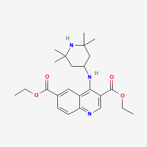 molecular formula C24H33N3O4 B7744115 Diethyl 4-[(2,2,6,6-tetramethylpiperidin-4-yl)amino]quinoline-3,6-dicarboxylate 