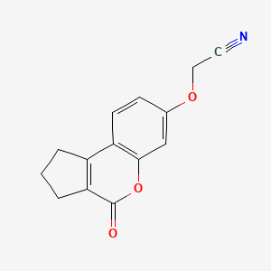 molecular formula C14H11NO3 B7744127 (4-Oxo-1,2,3,4-tetrahydro-cyclopenta[c]chromen-7-yloxy)-acetonitrile 