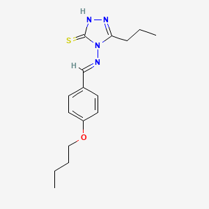 4-[(E)-(4-butoxyphenyl)methylideneamino]-3-propyl-1H-1,2,4-triazole-5-thione