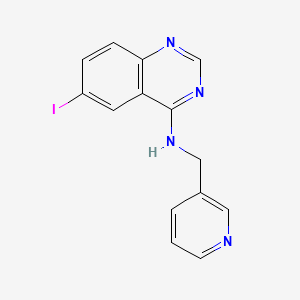 molecular formula C14H11IN4 B7744181 6-iodo-N-(pyridin-3-ylmethyl)quinazolin-4-amine 