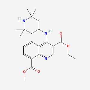 molecular formula C23H31N3O4 B7744185 3-O-ethyl 8-O-methyl 4-[(2,2,6,6-tetramethylpiperidin-4-yl)amino]quinoline-3,8-dicarboxylate 