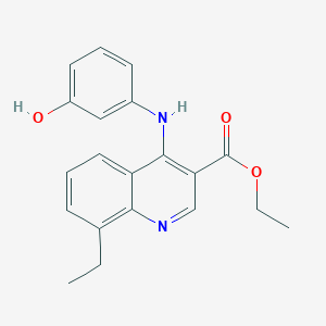 molecular formula C20H20N2O3 B7744189 Ethyl 8-ethyl-4-(3-hydroxyanilino)quinoline-3-carboxylate 