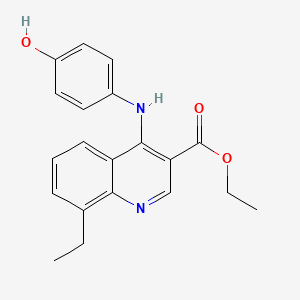 Ethyl 8-ethyl-4-[(4-hydroxyphenyl)amino]quinoline-3-carboxylate