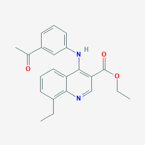 Ethyl 4-(3-acetylanilino)-8-ethylquinoline-3-carboxylate