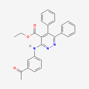 Ethyl 3-[(3-acetylphenyl)amino]-5,6-diphenylpyridazine-4-carboxylate