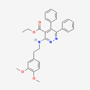 Ethyl 3-((3,4-dimethoxyphenethyl)amino)-5,6-diphenylpyridazine-4-carboxylate
