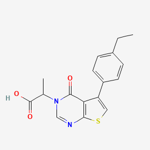 2-[5-(4-Ethylphenyl)-4-oxothieno[2,3-d]pyrimidin-3(4H)-yl]propionic acid
