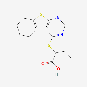 2-(5,6,7,8-Tetrahydro[1]benzothieno[2,3-d]pyrimidin-4-ylsulfanyl)butanoic acid