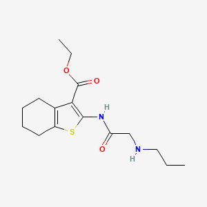 Ethyl 2-[[2-(propylamino)acetyl]amino]-4,5,6,7-tetrahydro-1-benzothiophene-3-carboxylate