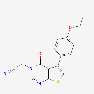 2-[5-(4-ethoxyphenyl)-4-oxo-3H,4H-thieno[2,3-d]pyrimidin-3-yl]acetonitrile