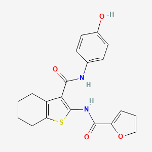 N-[3-[(4-hydroxyphenyl)carbamoyl]-4,5,6,7-tetrahydro-1-benzothiophen-2-yl]furan-2-carboxamide