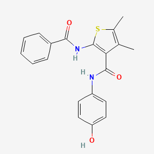 2-benzamido-N-(4-hydroxyphenyl)-4,5-dimethylthiophene-3-carboxamide