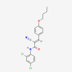 (E)-3-(4-butoxyphenyl)-2-cyano-N-(2,4-dichlorophenyl)prop-2-enamide