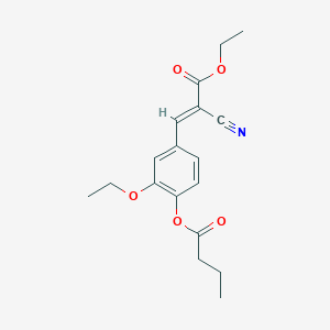 ethyl (E)-3-(4-butanoyloxy-3-ethoxyphenyl)-2-cyanoprop-2-enoate
