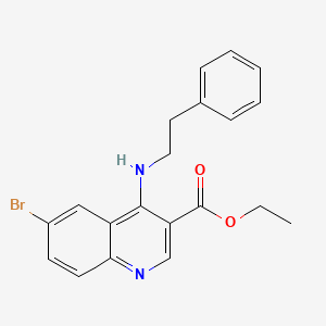 Ethyl 6-bromo-4-[(2-phenylethyl)amino]quinoline-3-carboxylate