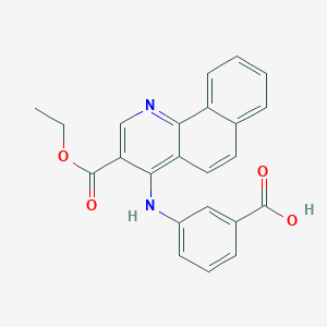 molecular formula C23H18N2O4 B7744576 3-{[3-(Ethoxycarbonyl)benzo[h]quinolin-4-yl]amino}benzoic acid 