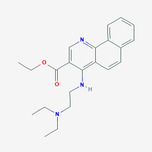 molecular formula C22H27N3O2 B7744588 Ethyl 4-{[2-(diethylamino)ethyl]amino}benzo[h]quinoline-3-carboxylate 