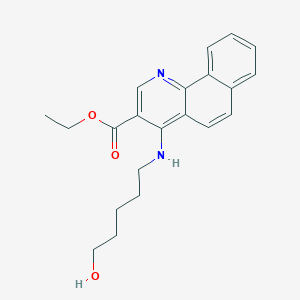 molecular formula C21H24N2O3 B7744592 Ethyl 4-[(5-hydroxypentyl)amino]benzo[h]quinoline-3-carboxylate 