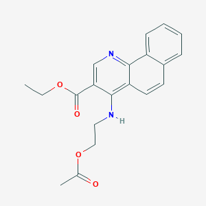 4-(2-Acetoxy-ethylamino)-benzo[h]quinoline-3-carboxylic acid ethyl ester