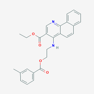 Ethyl 4-({2-[(3-methylbenzoyl)oxy]ethyl}amino)benzo[h]quinoline-3-carboxylate