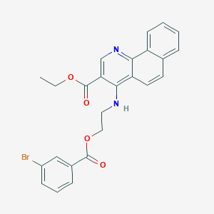 Ethyl 4-((2-((3-bromobenzoyl)oxy)ethyl)amino)benzo[h]quinoline-3-carboxylate
