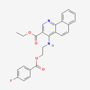 Ethyl 4-({2-[(4-fluorobenzoyl)oxy]ethyl}amino)benzo[h]quinoline-3-carboxylate