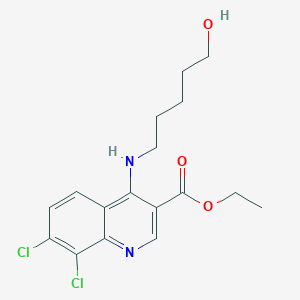 Ethyl 7,8-dichloro-4-(5-hydroxypentylamino)quinoline-3-carboxylate