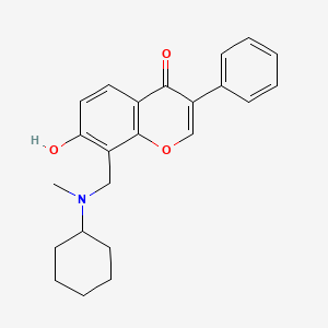 molecular formula C23H25NO3 B7744661 8-{[cyclohexyl(methyl)amino]methyl}-7-hydroxy-3-phenyl-4H-chromen-4-one 