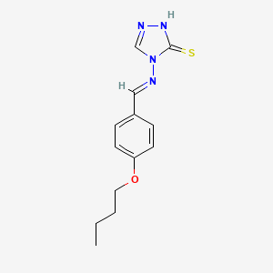 molecular formula C13H16N4OS B7744685 4-[(E)-[(4-butoxyphenyl)methylidene]amino]-4H-1,2,4-triazole-3-thiol 