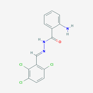 molecular formula C14H10Cl3N3O B7744717 (E)-2-amino-N'-(2,3,6-trichlorobenzylidene)benzohydrazide 