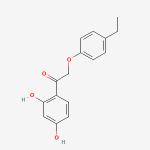 molecular formula C16H16O4 B7744718 1-(2,4-Dihydroxyphenyl)-2-(4-ethylphenoxy)ethanone 