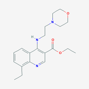 molecular formula C20H27N3O3 B7744745 8-Ethyl-4-(2-morpholin-4-yl-ethylamino)-quinoline-3-carboxylic acid ethyl ester 