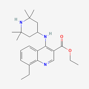 Ethyl 8-ethyl-4-((2,2,6,6-tetramethylpiperidin-4-yl)amino)quinoline-3-carboxylate