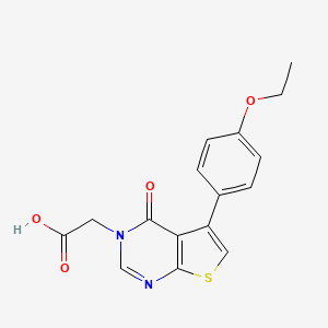 molecular formula C16H14N2O4S B7744785 [5-(4-ethoxyphenyl)-4-oxothieno[2,3-d]pyrimidin-3(4H)-yl]acetic acid 