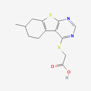 [(7-Methyl-5,6,7,8-tetrahydro[1]benzothieno[2,3-d]pyrimidin-4-yl)sulfanyl]acetic acid
