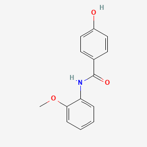 molecular formula C14H13NO3 B7744809 4-hydroxy-N-(2-methoxyphenyl)benzamide 