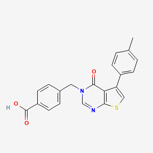 4-[[5-(4-Methylphenyl)-4-oxothieno[2,3-d]pyrimidin-3-yl]methyl]benzoic acid