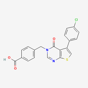 4-{[5-(4-Chlorophenyl)-4-oxothieno[2,3-d]pyrimidin-3(4H)-yl]methyl}benzoic acid