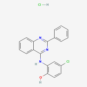 4-Chloro-2-[(2-phenylquinazolin-4-yl)amino]phenol;hydrochloride