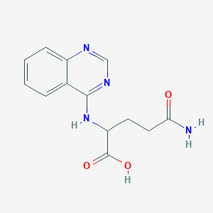 molecular formula C13H14N4O3 B7744935 4-Carbamoyl-2-(quinazolin-4-ylamino)-butyric acid 