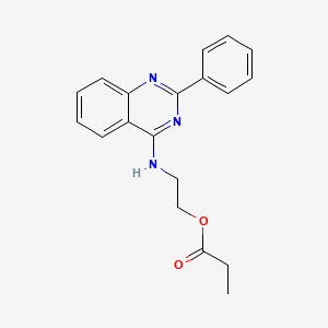molecular formula C19H19N3O2 B7744956 2-[(2-Phenylquinazolin-4-yl)amino]ethyl propanoate 