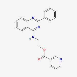 molecular formula C22H18N4O2 B7744959 2-[(2-Phenylquinazolin-4-yl)amino]ethyl pyridine-3-carboxylate 