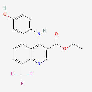 Ethyl 4-[(4-hydroxyphenyl)amino]-8-(trifluoromethyl)quinoline-3-carboxylate