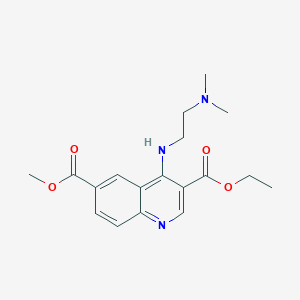 molecular formula C18H23N3O4 B7745012 3-Ethyl 6-methyl 4-{[2-(dimethylamino)ethyl]amino}quinoline-3,6-dicarboxylate 
