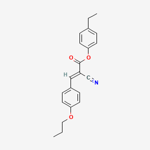 molecular formula C21H21NO3 B7745035 (4-ethylphenyl) (E)-2-cyano-3-(4-propoxyphenyl)prop-2-enoate 