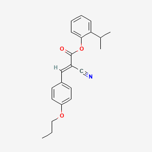 molecular formula C22H23NO3 B7745038 (2-propan-2-ylphenyl) (E)-2-cyano-3-(4-propoxyphenyl)prop-2-enoate 