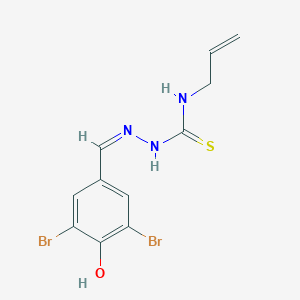 molecular formula C11H11Br2N3OS B7745072 N-allyl-N'-(3,5-dibromo-4-hydroxybenzylidene)carbamohydrazonothioic acid 